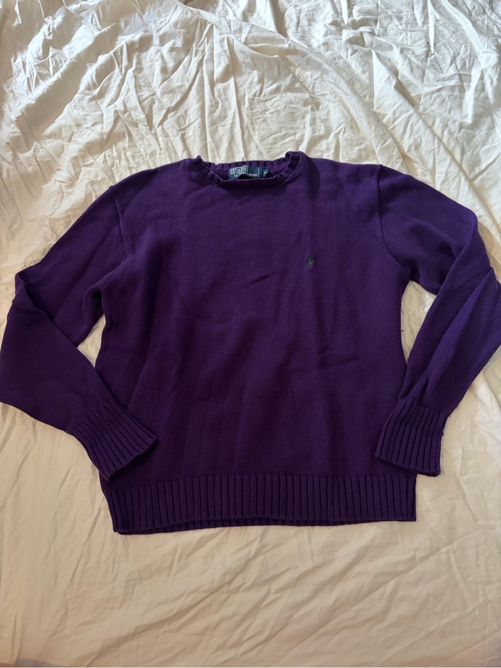 Vintage Ralph Lauren Purple Cotton  Sweater